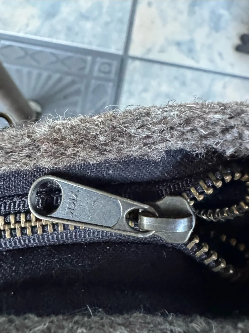 MZ Fairtrade Wool Tote/Shoulder Bag with Leather Handles made in Oaxaca, Mexico
